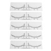 100PCS Eyebrow Ruler Stencils Disposable PVC Clear Scale Brow Microblading