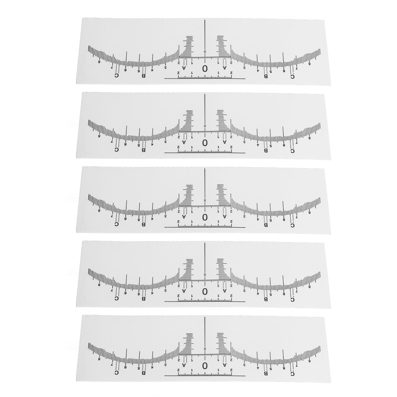 100PCS Eyebrow Ruler Stencils Disposable PVC Clear Scale Brow Microblading