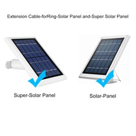 Prestantious 12FT DC Extension Cord for Ring Solar Panel, Compatible with Super Solar Panel, 3.5mm DC Adapter Extension Cord, 1-Pack