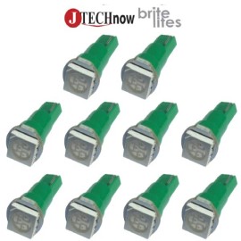 britelites Jtech 10x T5 Green Instrument Panel Dash Light LED Bulb 74 17 18 37 70 2721