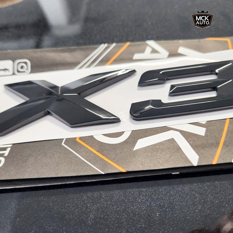 MCK Auto - X3 Black Glossy Rear Boot Logo Back