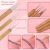 Dreadlock Crochet Hook, 3 Dreadlock Crochet Needle(0.75mm), 5 Different Size