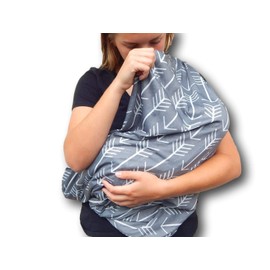 Infinity - Bufanda de lactancia para bebé, Grey w/Wh Arrow