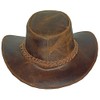 Black Jungle Dandenong Leather Hat Brown, brown