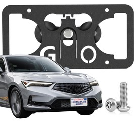 Heavy Duty Front License Plate Frame Compatible with Acura Integra 2023-2024 (4th Gen), No Drill Grille Mount, Anti-Theft License Plate Holders Bracket, Rust-Proof, Rattle Proof Car Accessories