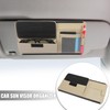 X AUTOHAUX Beige Universal Car Sun Visor Organizer Sunglasses Case
