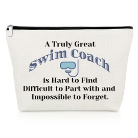 Swim Coach Gifts Swimming Makeup Bag Swim Coach Appreciation Gifts Swimming Coach Gifts Swim Team Gifts Swim Lover Gift Christmas Birthday Gifts for Swim Teacher Instructor Travel Cosmetic Pouch