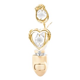 Mascot Crystal Delight Collection Rose with Heart Night Light Clear Mascot Crystals Crystal Tulip Gift Flower Crystal Gift Valentine’s Day Gift Mother’s Day Gift Birthday Gift Anniversary