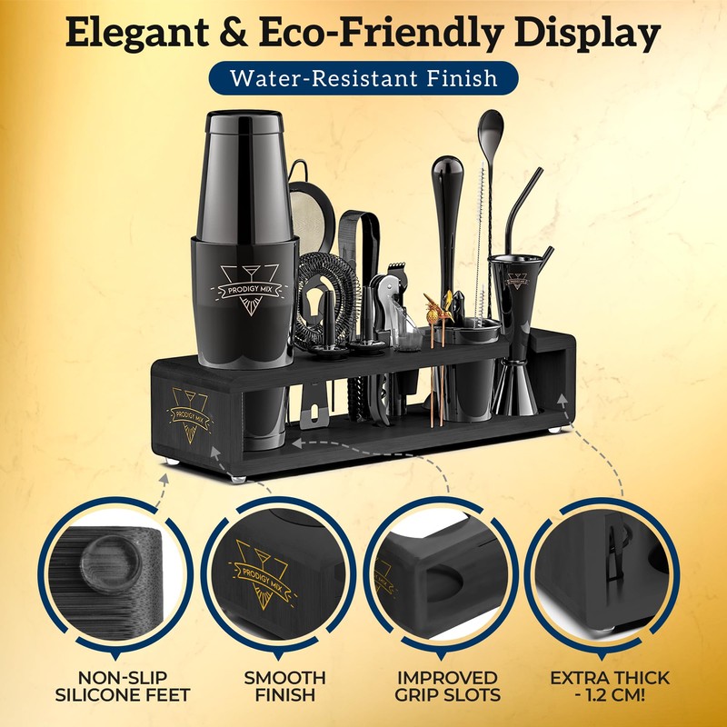 Elite Mixology Bartender Kit 20-Piece Boston Cocktail Shaker Set for