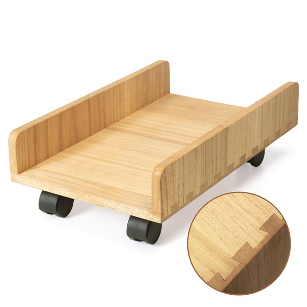 KIRIGEN Case Stand Cart for Computer Host Wooden - Heavy