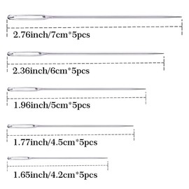 Embroidery Needles Big-eyed curved needle, Cross Stitch Needles for Storing Handmade Sewing Embroidery Needle Accessories, Crocheting Sewing Knitting Needles Wool Macrame Needle for Hand Stitch DIY Crafts, Embroidery Needles Set for Embroidery