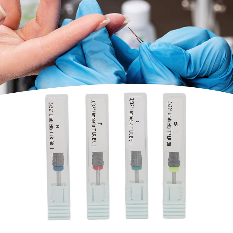 4pcs Nail Drill Bits Set Quick Remove Acrylic Professional Tungsten