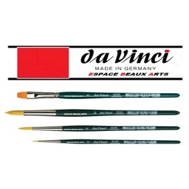 Da Vinci 1570 Series No. 0. 6.10 - Da Vinci 122 Series NO .8 Watercolour Brushes Set of 4 Nova Synthetic Made in Germany