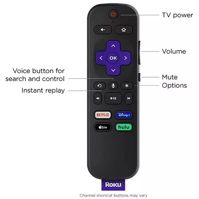 Roku Streaming Stick 4K (2021) 4K/HDR/Dolby Roku Voice Remote and