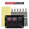 FXC 12V 24V DC 2 Gang Rocker Switch Aluminum Panel