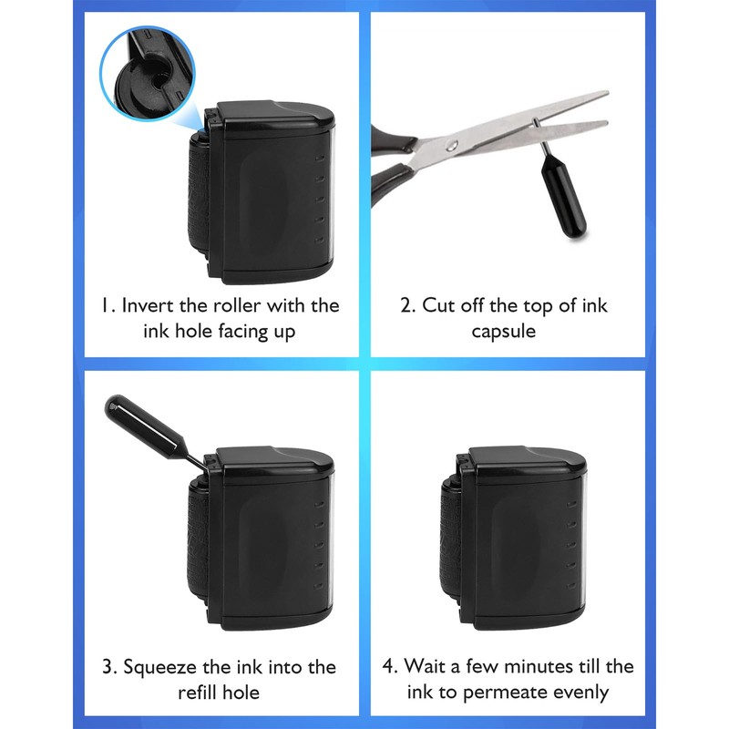 Identity Theft Protection Roller Stamp, 1 Refill Ink - Confidential