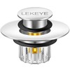 LEKEYE Tub Stopper | Shower Drain Hair Catcher | Pop-up