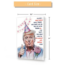 gerdiny Trump 40th Birthday Card Gifts for Women Men,Happy 40th Birthday Gifts for Him Her, 40 Year Old Birthday Decorations for Dad Mom.