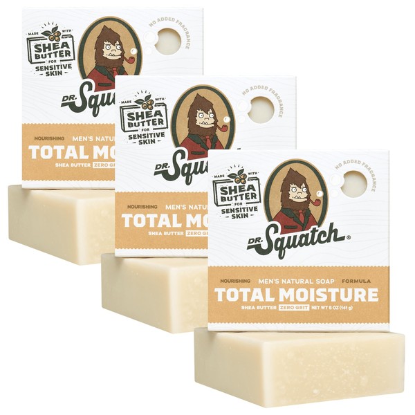 Dr. Squatch NEW Total Moisture Men's Bar Soap - 3-Pack