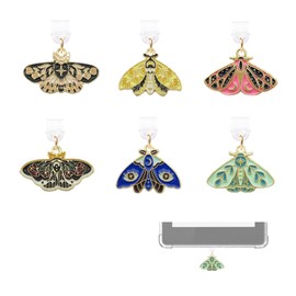 Butterfly Dust Plug Charm Compatible for Kindle Paperwhite 2021 Released, Elegant Charm for Type C Devices, Stylish Port Protector for Kindle, Set of 6
