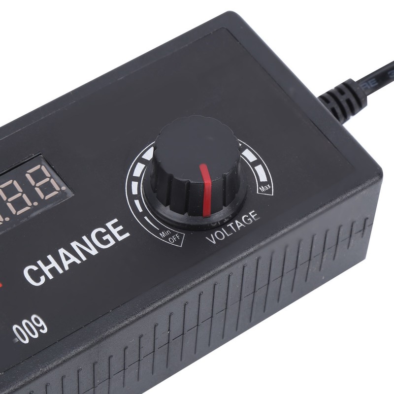 Adjustable Regulated Adapter 3‑12V 10A DC Power Regulator W/Voltage Display