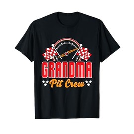 Race Car Birthday Party Matching Family Grandma Pit Crew T-Shirt