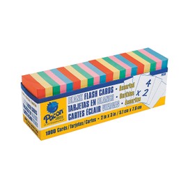Asst Color Flash Cards 3" X 2" (1000 Pc) - 1000 Pieces - Educational and Learning Activities for Kids