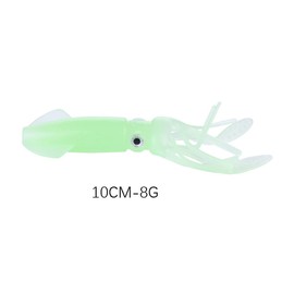 FOLANDO 5 PCS Fishing Squid Lures Kit, Glow Squid Lure Soft Bait Fishing Lures Octopus Lures Artificial Bait For Bass Pike Trout 10cm/8g