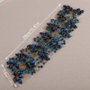 Teyglen Peacock Blue Crystal Rhinestone Large Headband Bridal Crystal Hair