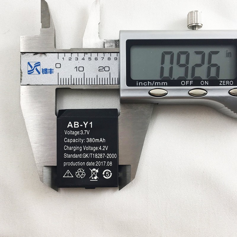 Smart Watch Battery AB-Y1 Rechargable Lithium Battery with 380MAH Capacity