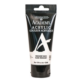 Grumbacher Academy Acrylic Paint, 75ml/2.5 Ounce Plastic Tube, Iridescent White (C214P)