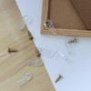 50 Pack Cabinet Door Glass Retainer Clips Kit, Plastic Glass