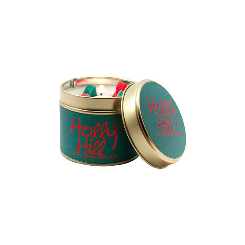 Lily-Flame Holly Hill Tin, Red