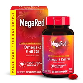 MegaRed 350mg Omega-3 Krill Oil, 130 softgels