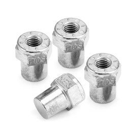 QWORK Car Positive Negative Battery Post Terminal, 4 Pair Zinc Alloy Battery Adapter, 3/8 Female Stud Adapter