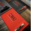 TRU BARBER MAT 14”X 9” (Red) Flexible PVC Station Mat,
