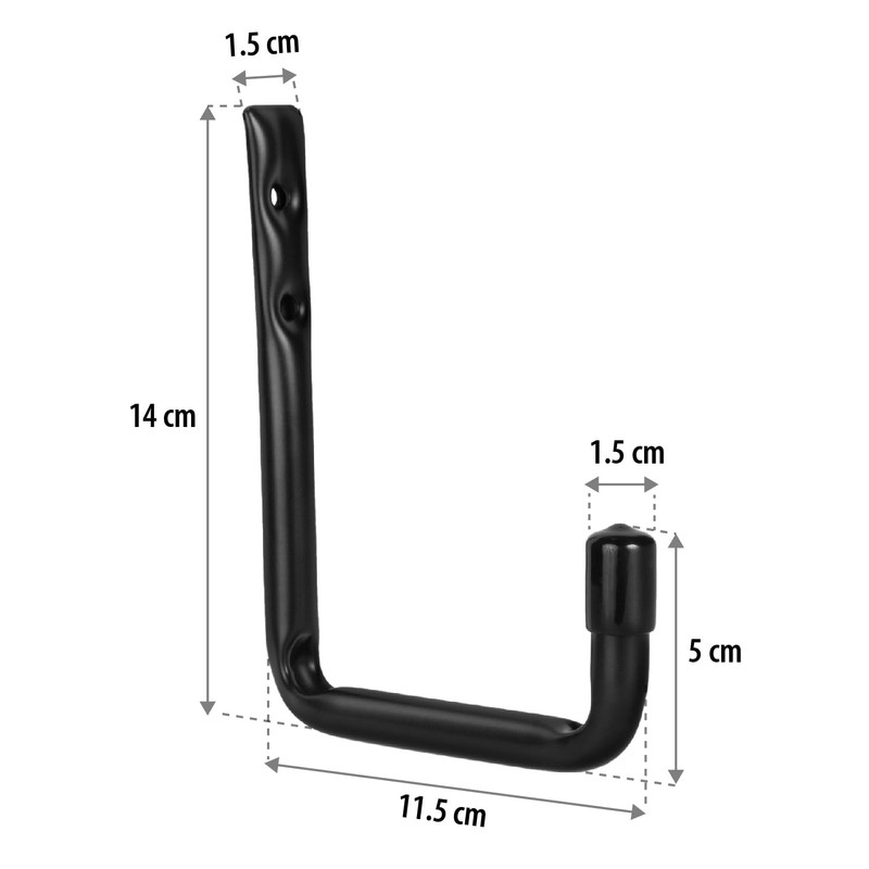 Maclean Set of 2 Wall Mounts for Tyres, Wheels, Ladders