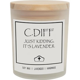 Smells Like C. Diff Candle, Funny Nurse Gifts for Women, Rn Gifts for Nurses, Nurse Appreciation Graduation Gifts, Nurse Practitioner Gift