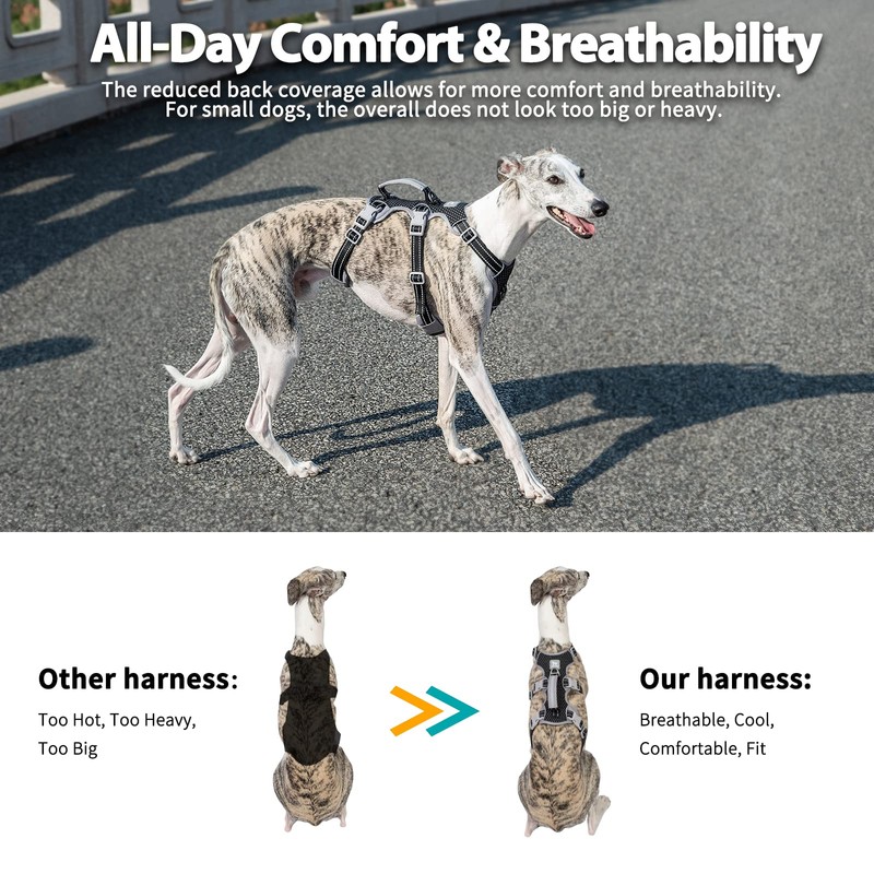 Huntboo Escape Proof Harness, No Slip Dog Harness Escape Proof,