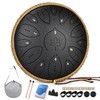Steel Tongue Drum 13 Inches 15 Notes, Hand Pan Drums