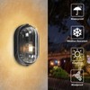 Luminzone 2 Pack Outdoor Oval Wall Lights, 11'' Nautical Bulkhead