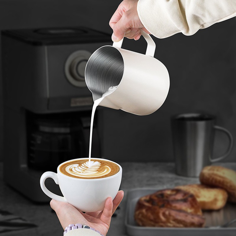 Coffee Milk Frothing Cup Stainless Steel Jug Steaming Pitcher 700ml