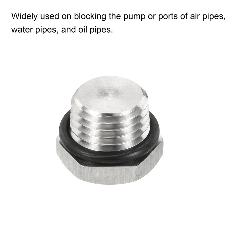 PATIKIL 1/4 NPT Male Plug, 1 Pack Waterproof Dustproof 304