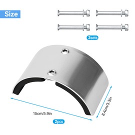 2 PCS Drywall Stilt Replacement Part, Stilt Accessories Made of Aluminium Alloy, Curved Plate for Fixed Legs, Suitable for Home Improvement, Plastering, Painting and Wiring (1)