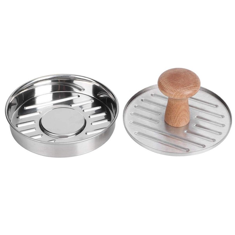 Fdit - Juego de 2 moldes antiadherentes para hamburguesas de