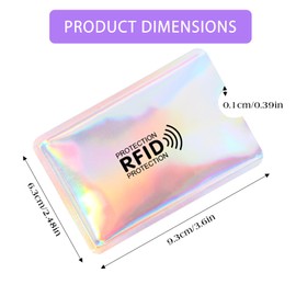 COMNICO 9PCS RFID Blocking Sleeves Colorful Credit Debit Card Holder Identity Card Protector Electronic Theft Protection Secure Sleeve for Women Men