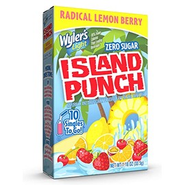 Wyler's Light Island Punch Singles To Go, Radical Lemon Berry, 10 Drink Mix Packets