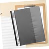 Operitacx 12pcs A4 Transparent 2 Hole Plastic File Folders Reusable