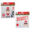 Christmas Elf Gel Window Stickers Decoration Set of 2 -