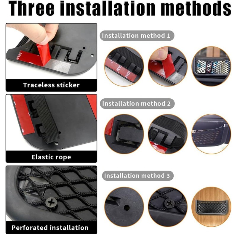 Yuaiosn Pack of 2 Car Storage Net, Luggage Net, Car